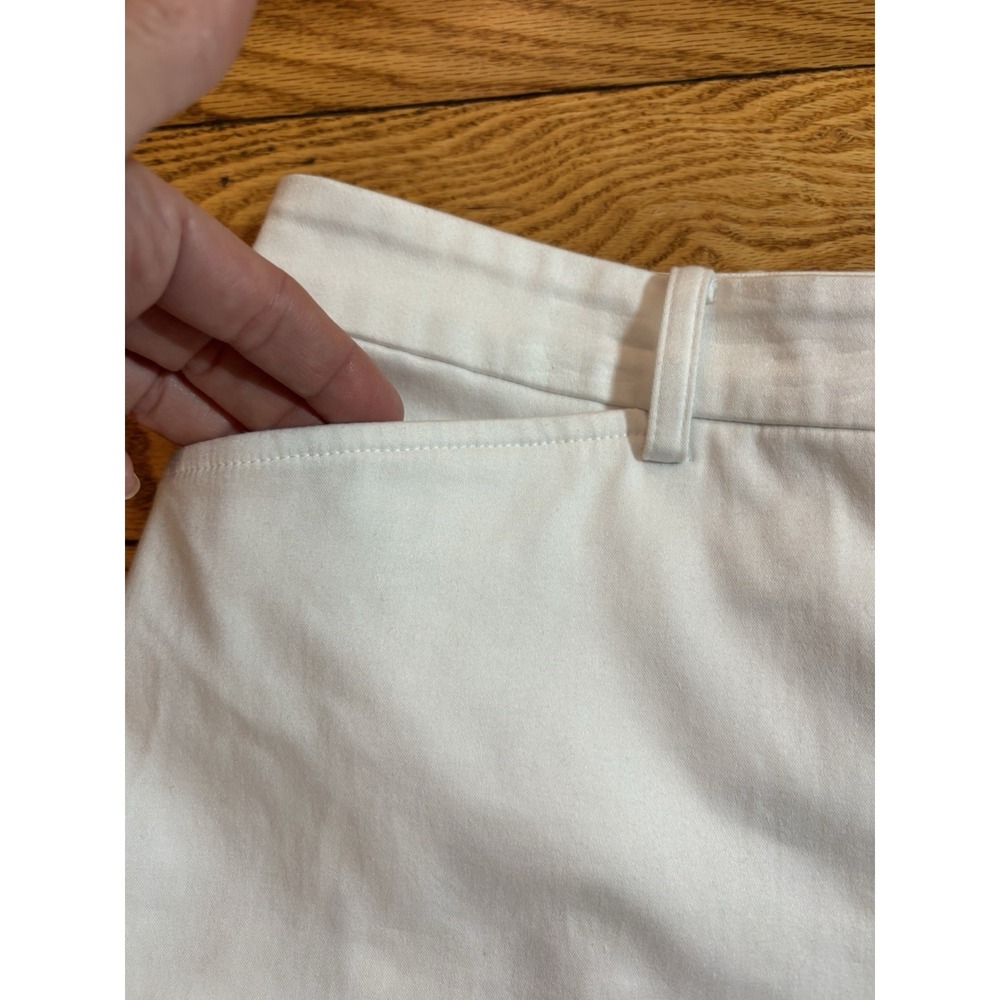 Lauren Ralph Lauren Bermuda Chino Shorts White Cotton Comfort-Womens Sz 16 - Picture 3 of 9